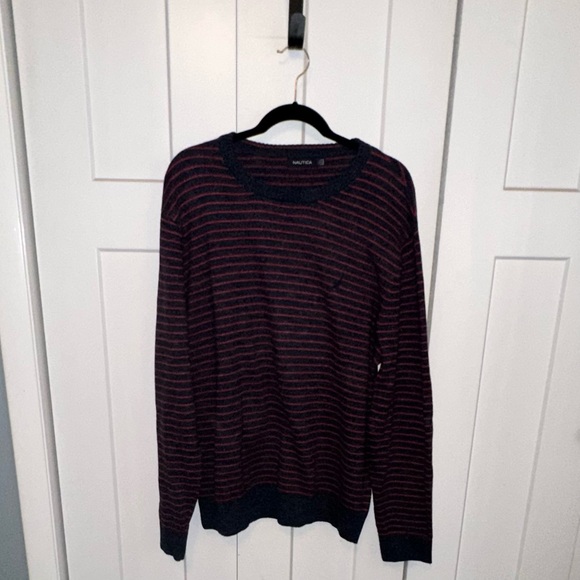 Nautica Other - Nautica Crewneck Sweater Blue and Red Stripes